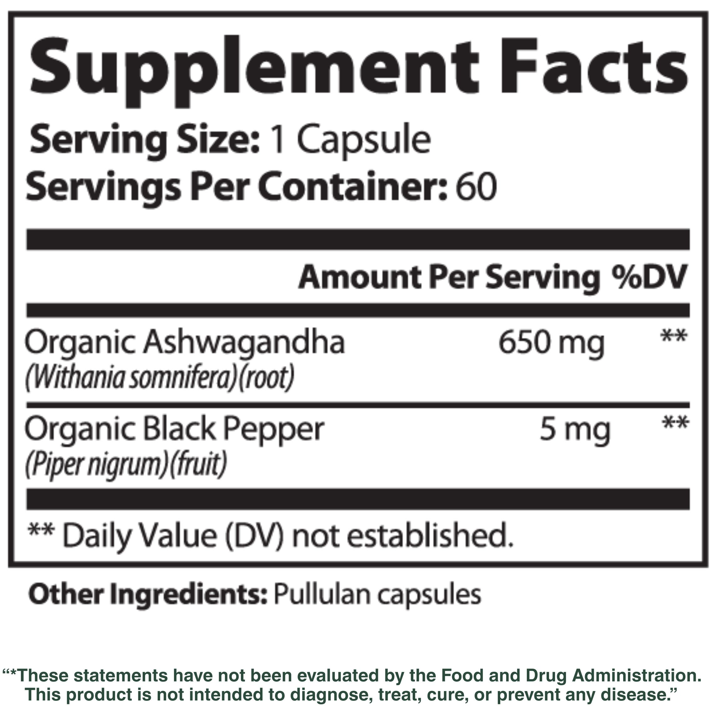 Sun Vitals Ashwagandha Ultra Potent 650mg