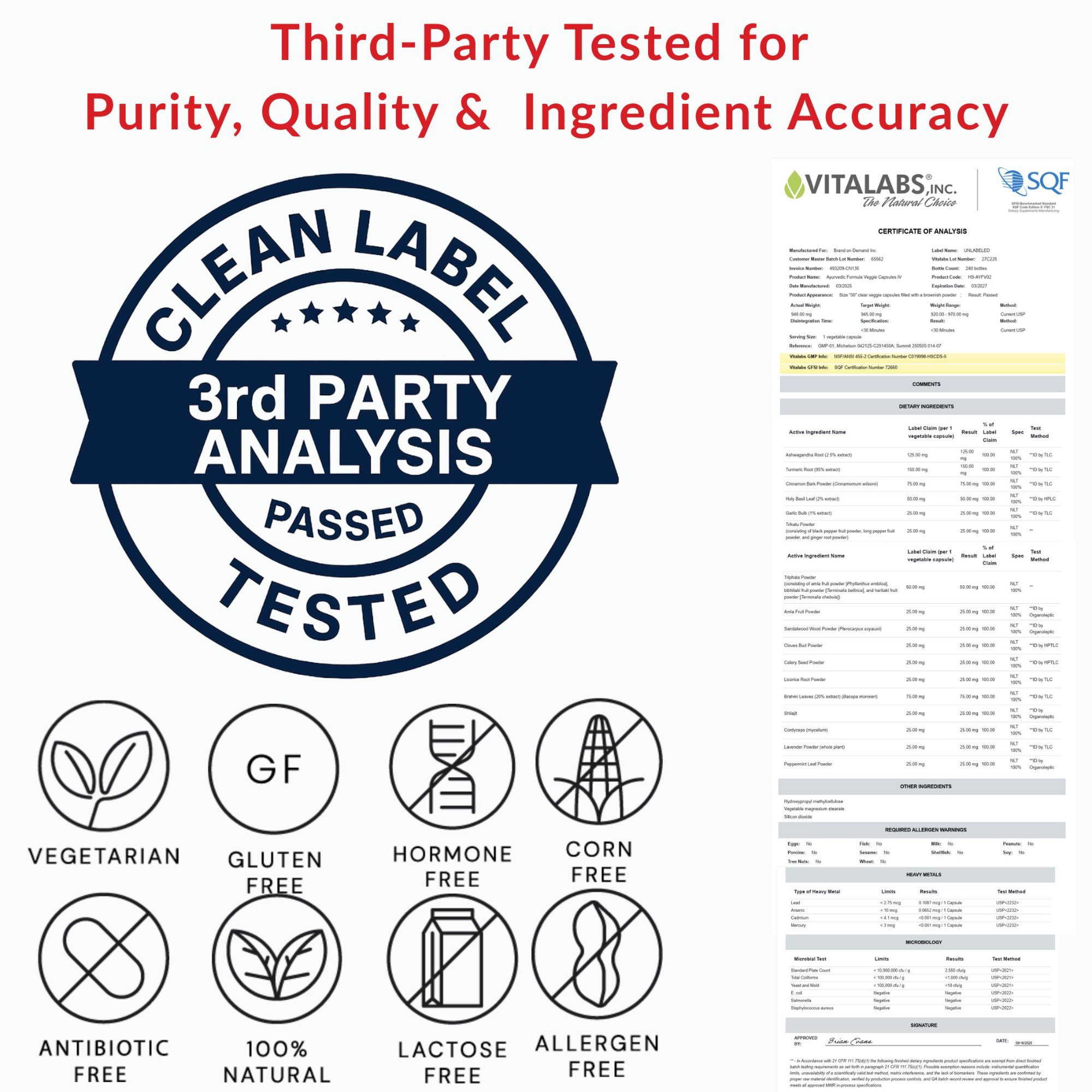Third-Party Tested — Purity, Quality & Ingredient Accuracy